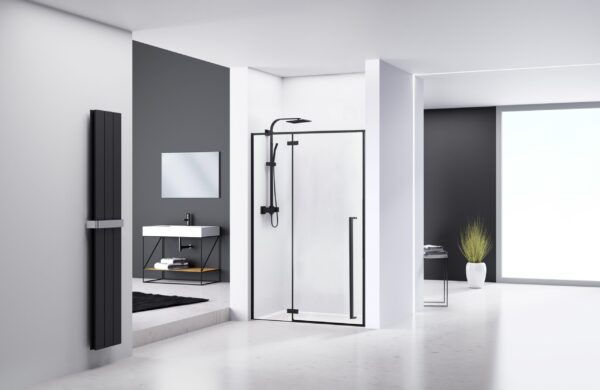 Porte de douche FARGO BLACK MAT 120 – Image 2