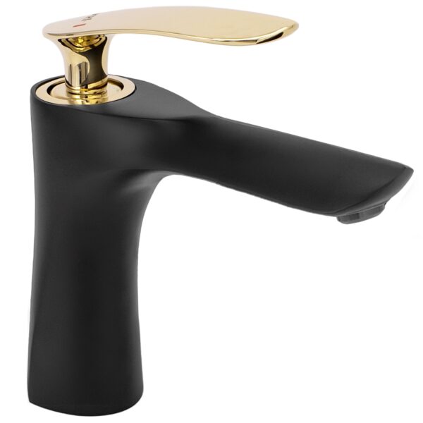 Robinet de lavabo Rea Orbit Black Gold low – Image 3