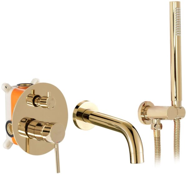 Robinet de baignoire encastré Rea Lungo Gold + BOX