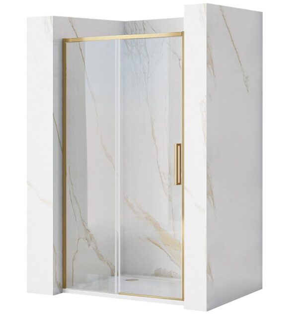 Porte de douche REA Rapid Slide 110 Gold Brush