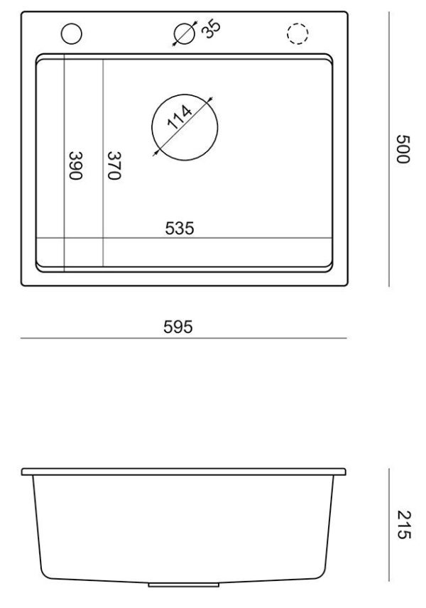 évier en granit KURT 110 WORKSTATION Black Dotted – Image 9