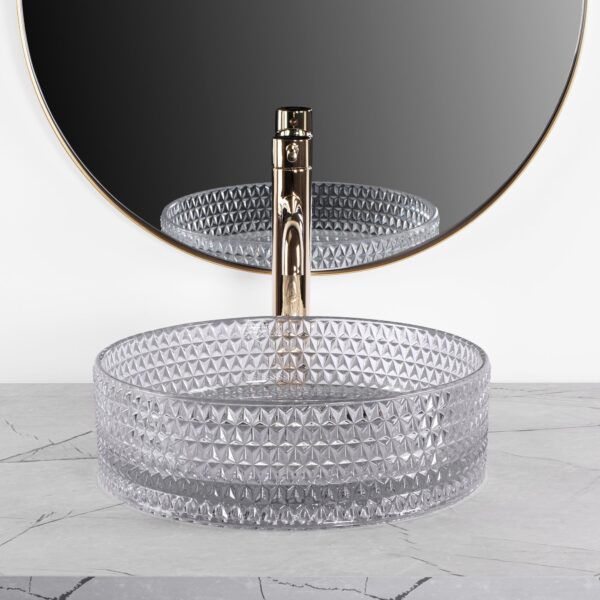 Vasque à poser Rea Cristal Light Grey – Image 2
