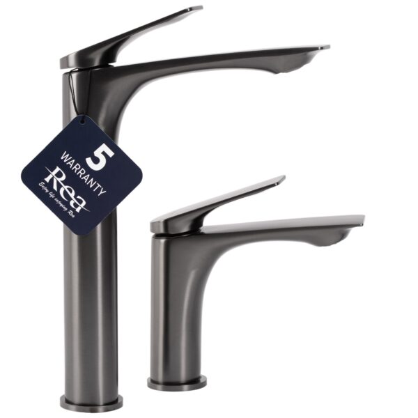 Robinet de salle de bain Rea AVALON titanium High – Image 4