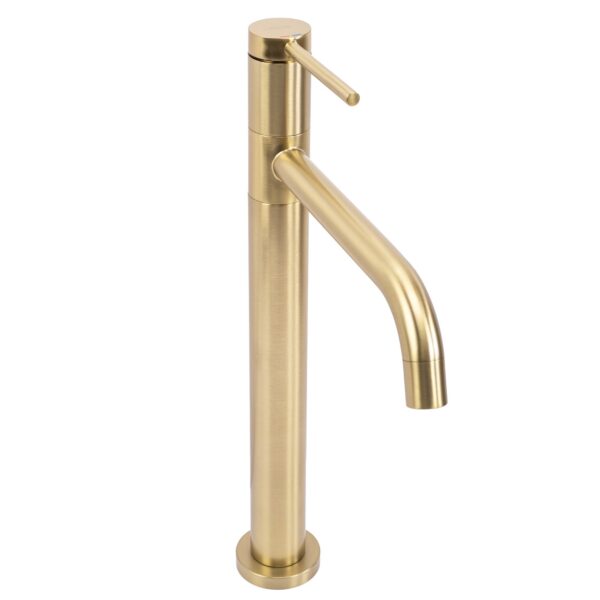 Robinet de salle de bain Rea Lugano Slim Brush Gold High – Image 3