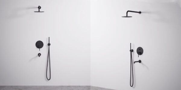Colonne de douche-baignoire encastrée Rea Lungo Black + BOX – Image 7