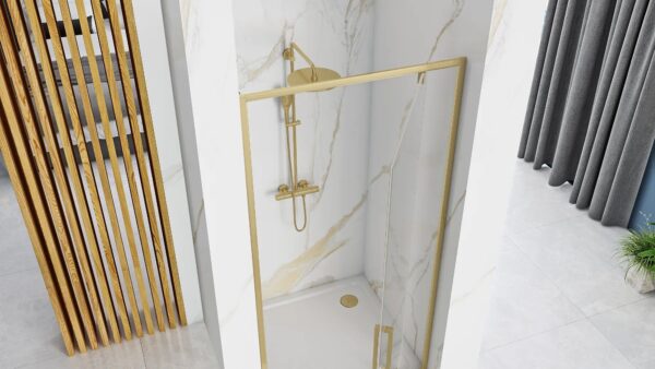 Porte de douche REA Rapid Swing Brush Gold 100 – Image 4