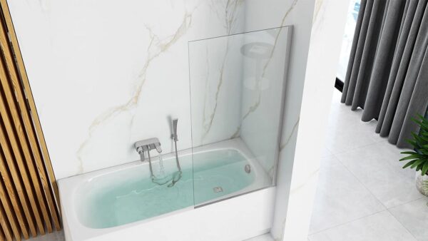 Pare-baignoire Rea Lagos Fix 80 Chrome – Image 3
