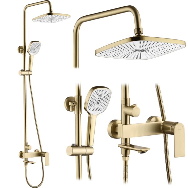 Kit de douche REA STORM GOLD BRUSH