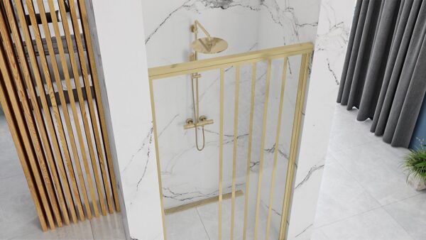 Porte de douche Rea Alex 90 Gold Brush – Image 5