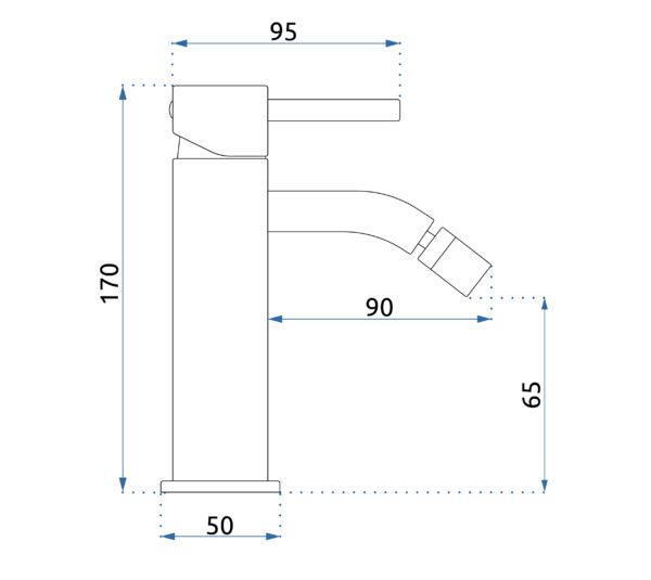 Robinet de bidet Rea Lungo White Mat – Image 4