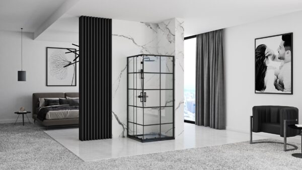 Cabine de douche Rea Concept Black 90x90 – Image 2