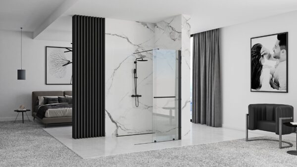 Paroi de douche Rea Cortis Black 120 – Image 4