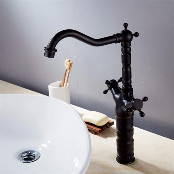 Robinet de salle de bain de cuisine Rea Rustico Old Black – Image 4