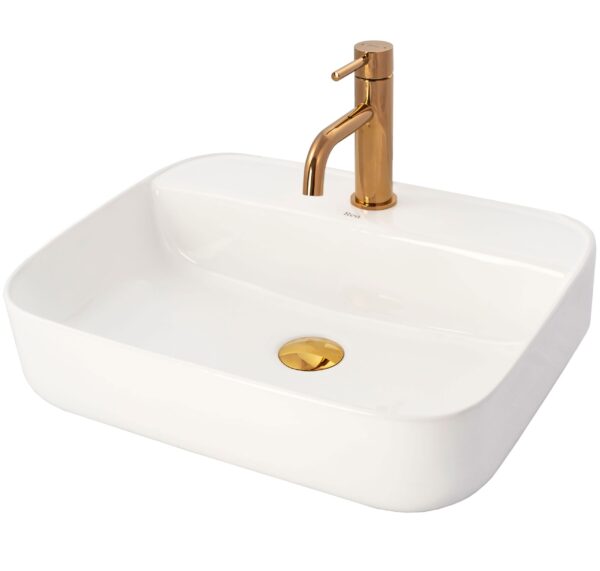 Robinet de lavabo Rea Lungo Rose Gold Low – Image 4