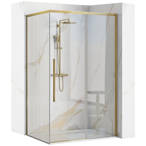 Cabine de douche SOLAR GOLD Brush 120x90