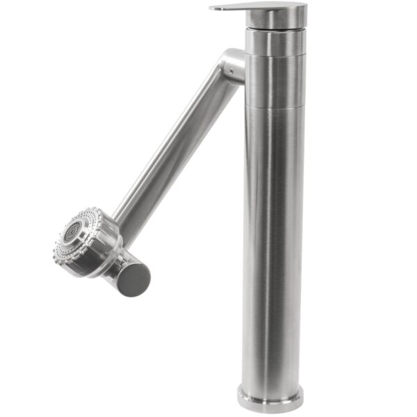 Robinet de salle de bain Rea PACO Nickel Brush INOX High – Image 6
