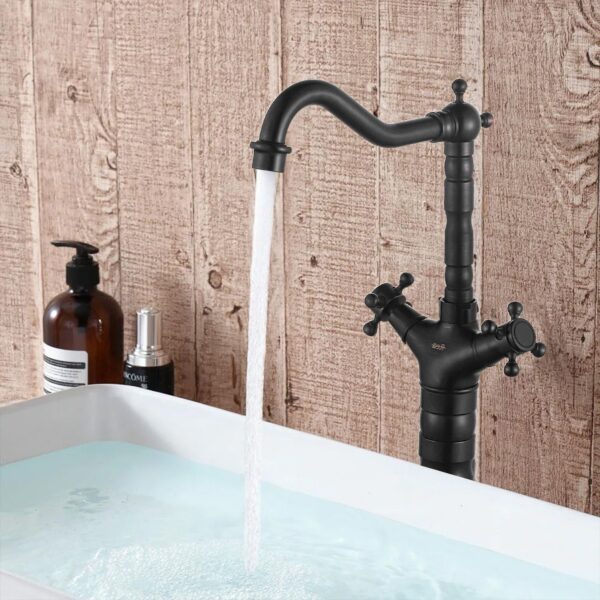 Robinet de salle de bain de cuisine Rea Rustico Old Black – Image 5