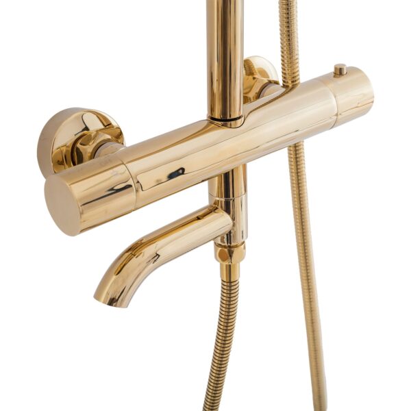 Kit de douche avec thermostat Lungo Gold – Image 8