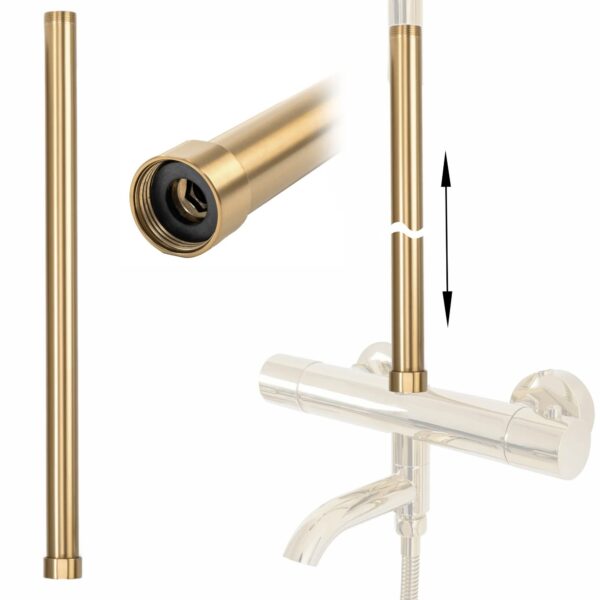 Rallonge pour ensemble bain-douche BRUSH GOLD 50cm
