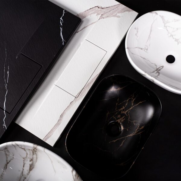 Vasque à poser Rea Belinda Black Marble Mat – Image 5
