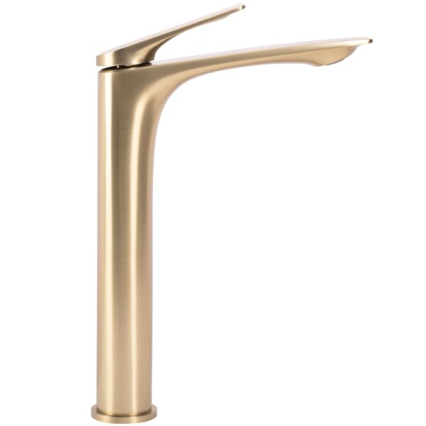 Robinet de salle de bain Rea AVALON brush gold High – Image 2