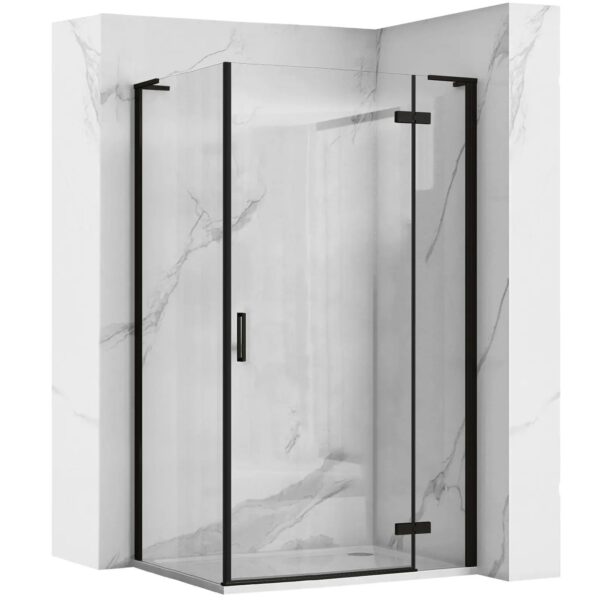 Cabine de douche REA Hugo Black 100x80