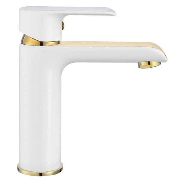 Robinet de lavabo REA Bloom White Gold Low – Image 2