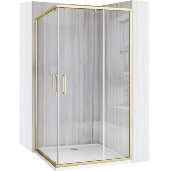 Cabine de douche Rea City 80x100 Brush Gold