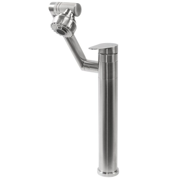 Robinet de salle de bain Rea PACO Nickel Brush INOX High – Image 5