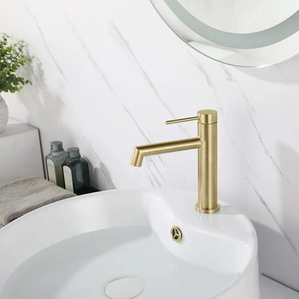 Robinet de lavabo Rea Foss GOLD BRUSH Low – Image 2