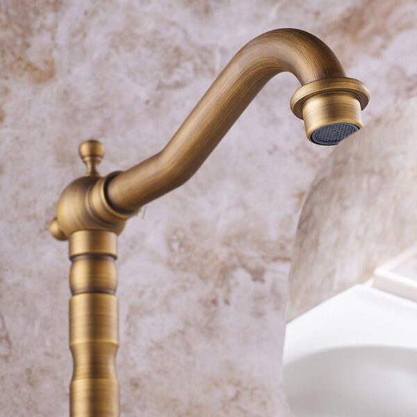 Robinet de cuisine de salle de bain Rea Rustico antique gold – Image 3