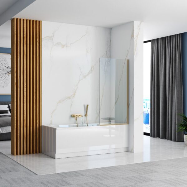Pare-baignoire Rea Elegant Gold 80 – Image 2
