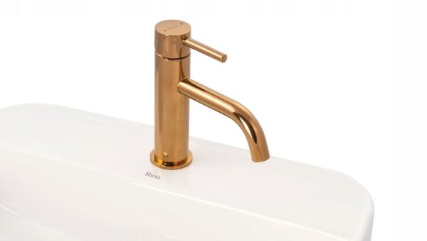Robinet de lavabo Rea Lungo Rose Gold Low – Image 5