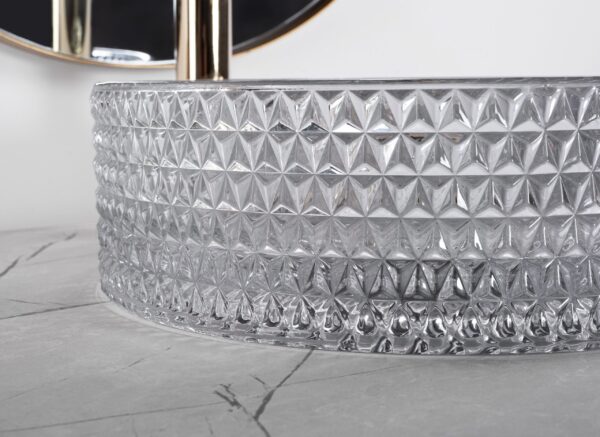 Vasque à poser Rea Cristal Light Grey – Image 3