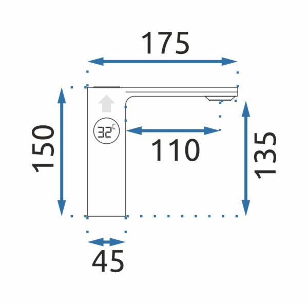 Robinet de lavabo Rea Mils LCD Chrom low – Image 7