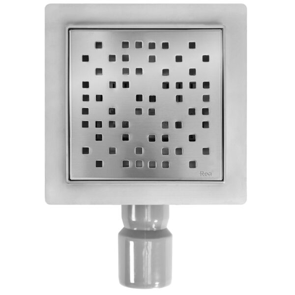 Drain linéaire REA DOTS 150x150 Nickel Brush – Image 2