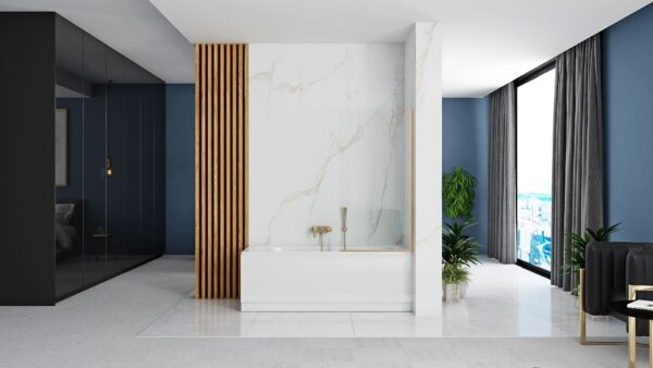 Pare-baignoire Rea Elegant Gold 70 – Image 3