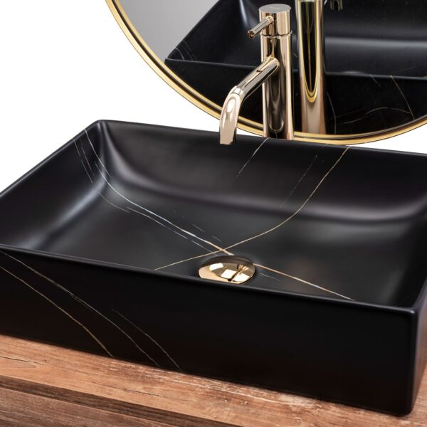 Vasque à poser REA Inga Black Marble Mat – Image 6