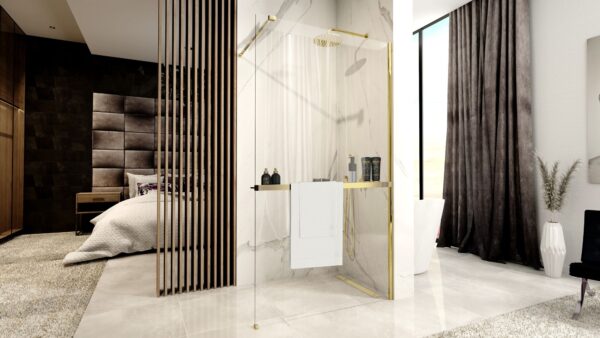 Paroi de douche Rea Aero Gold N 110 Walk In + EVO – Image 3