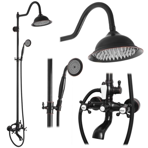 Kit de douche REA BERGAMO OLD BLACK