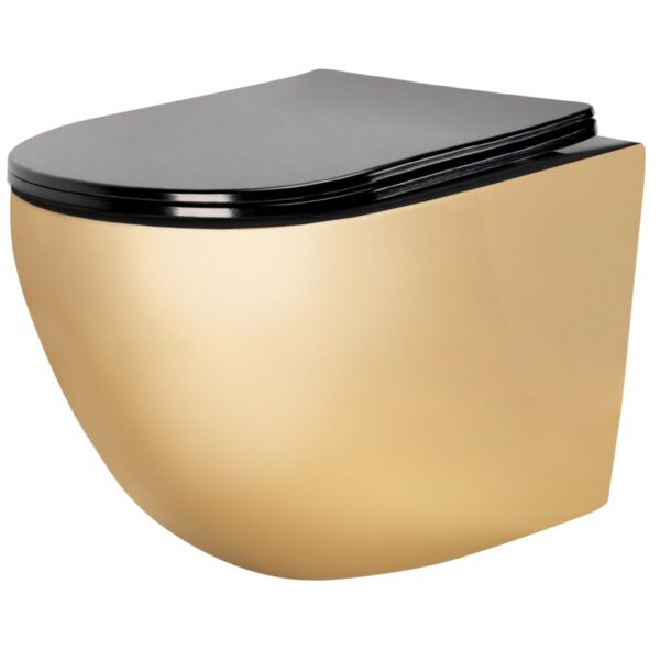 Cuvette WC suspendue Carlo Mini Flat Gold/Black