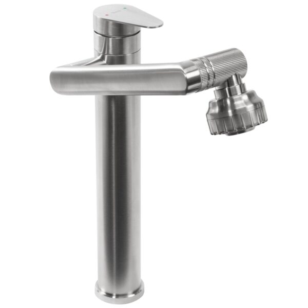 Robinet de salle de bain Rea PACO Nickel Brush INOX High – Image 4