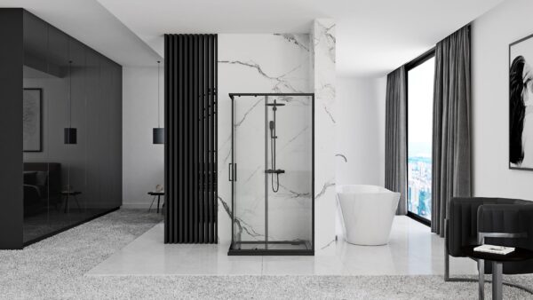 Cabine de douche Rea Punto Black 80x100 – Image 5