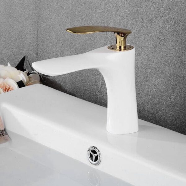 Robinet de lavabo Rea Orbit White Gold Low – Image 5