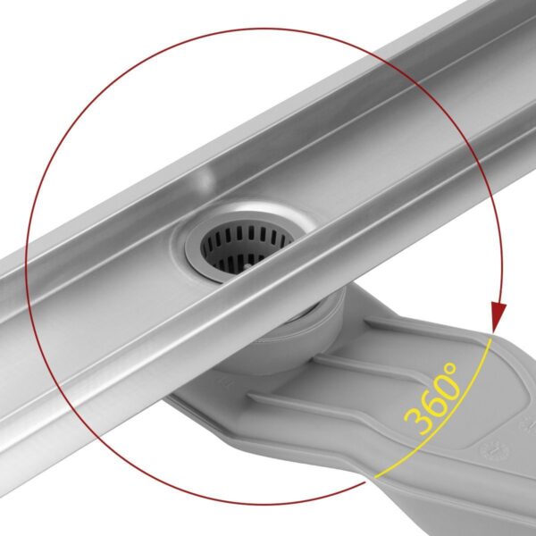 Drain linéaire REA Neox Superflow BRUSH NICKEL 80 – Image 2