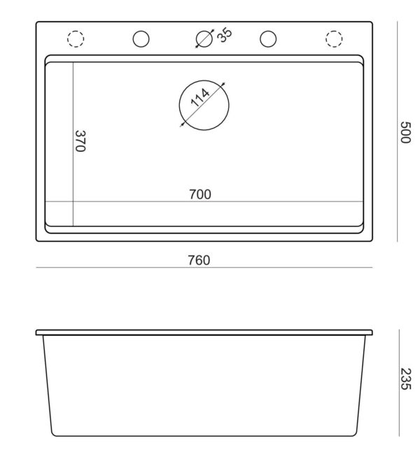 évier en granit MARC 110 WORKSTATION Grey Metallic – Image 9