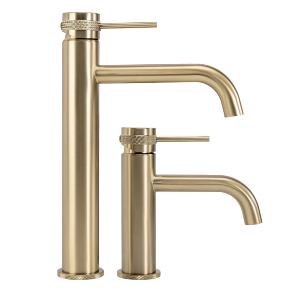 Robinet de lavabo Rea Lungo Grip  Brush  Gold low – Image 4