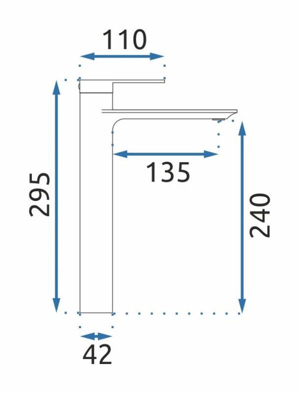 Robinet de lavabo REA Storm Gold High – Image 3