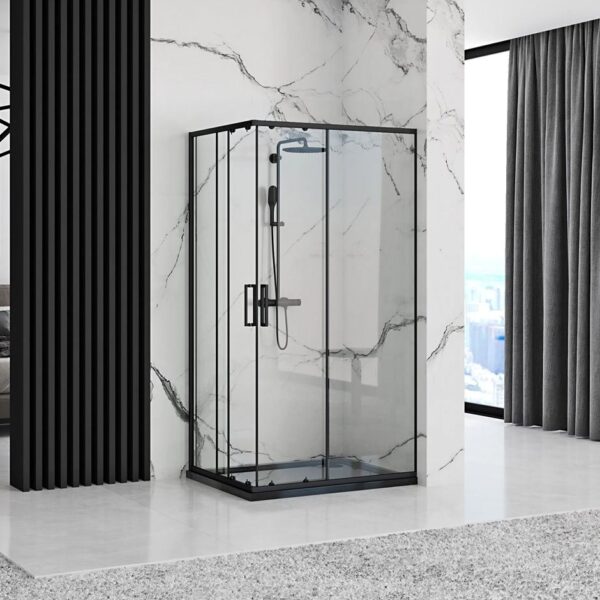 Cabine de douche Rea Punto Black 80x100 – Image 2