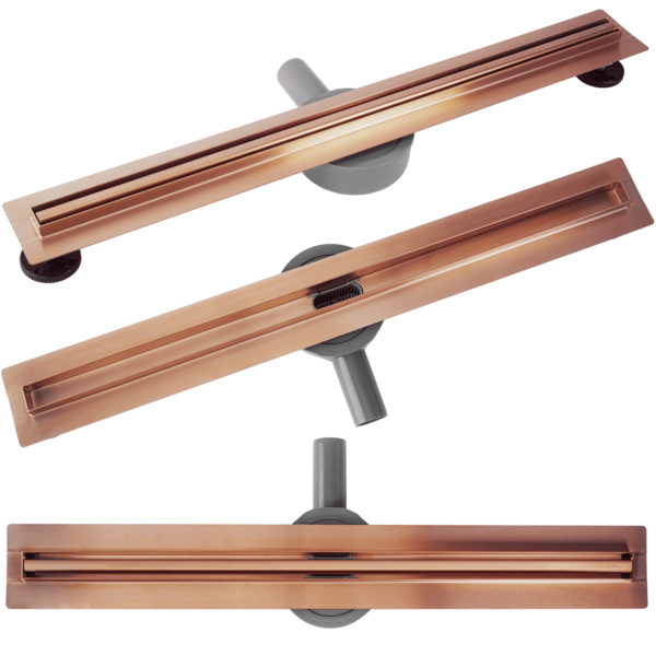 Drain linéaire REA Neox Slim pro Brushed Copper 100